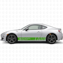 Kit adesivi laterali in vinile con strisce stile racing di marca per Scion FR-S_3