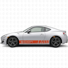 Kit adesivi laterali in vinile con strisce stile racing di marca per Scion FR-S_4