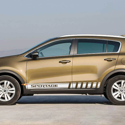 Adesivo decalcomania in vinile con strisce laterali da corsa adatto a Kia Sportage
