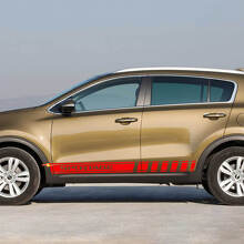 Adesivo decalcomania in vinile con strisce laterali da corsa adatto a Kia Sportage
 2