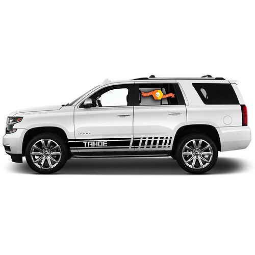 2 adesivi in ​​vinile con grafica multipla a colori Chevrolet Tahoe Symbol Car Racing
