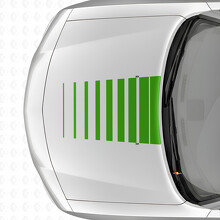 Adesivo in Vinile con Strisce Stile Strobo per Cofano Dodge Charger 2006-2010_3