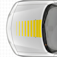 Adesivo in Vinile con Strisce Stile Strobo per Cofano Dodge Charger 2006-2010_5