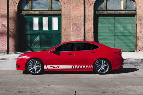 2 adesivi in ​​vinile con grafica multipla a colori Acura TLX Symbol Car Racing
