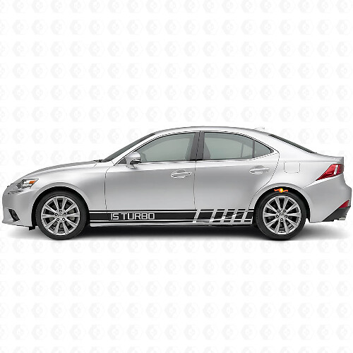 Adesivo Vinilato Laterale a Strisce Stile Turbo per Lexus IS
