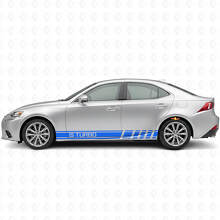 Adesivo Vinilato Laterale a Strisce Stile Turbo per Lexus IS_2