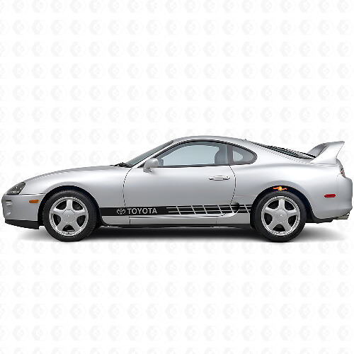 Adesivo in Vinile con Strisce Laterali Logo Toyota per Toyota Supra