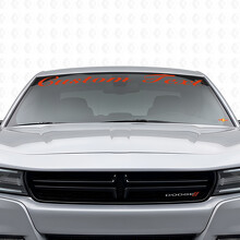 Adesivo in vinile personalizzato stile scritto a mano per parabrezza Dodge Charger 2015-2026_4