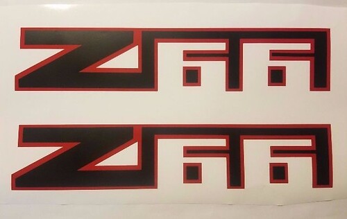 Z66 adesivi decalcomania chevy chevrolet avalanche camion nero opaco (SET)
