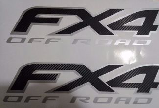 Ford fx4 off road decal in fibra di carbonio, camion sport chome (SET)