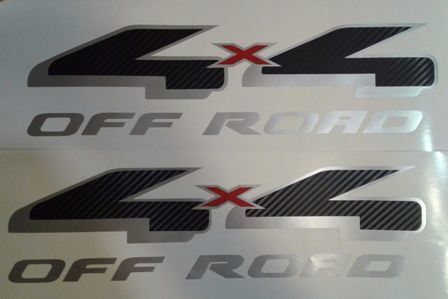 Adesivo decalcomania fuoristrada 4x4 in fibra di carbonio silverado camion chevrolet (SET)
