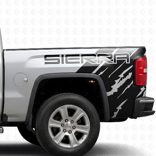 Kit Adesivi in Vinile Stile Invecchiato Brandizzato per Fiancata Letto GMC Sierra 2016