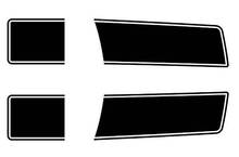 Gmc Sierra (2014-2014) Kit di adesivi per decalcomanie in vinile personalizzati - Strisce da corsa
 2