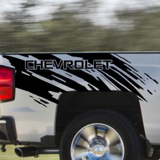Chevrolet Chevy Splash Grunge Logo Camion Vinyl Decal grafico del letto