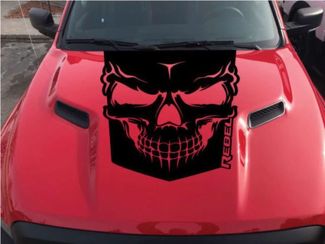 2015-2017 Dodge Ram Rebel Graphic Skull Hood Camion Decalcomania in vinile Opzioni Colore