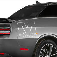 Adesivo in vinile posteriore con logo Mopar M per Dodge Challenger_2