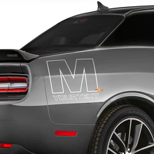 Adesivo Vinile Posteriore Logo Mopar M per Dodge Challenger 2