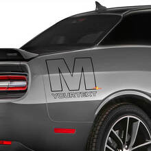 Adesivo in vinile posteriore con logo Mopar M per Dodge Challenger_3