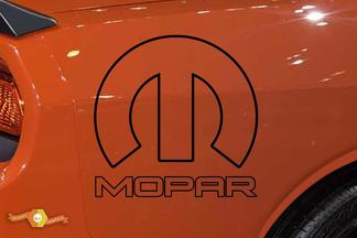 Mopar Decal Challenger Logo Side Flare Car Truck Grafica in vinile