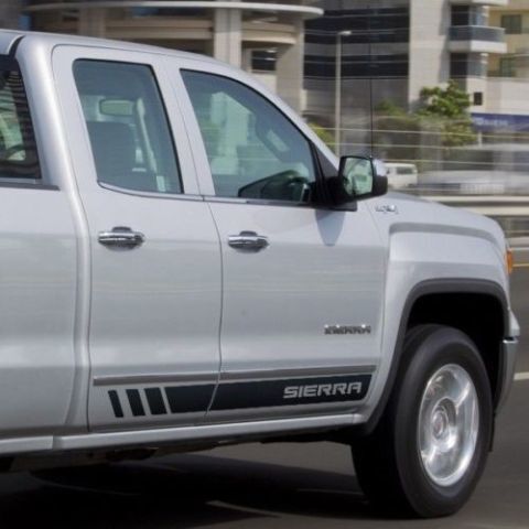 Adesivo laterale in vinile con strisce di accento a marchio per GMC Sierra