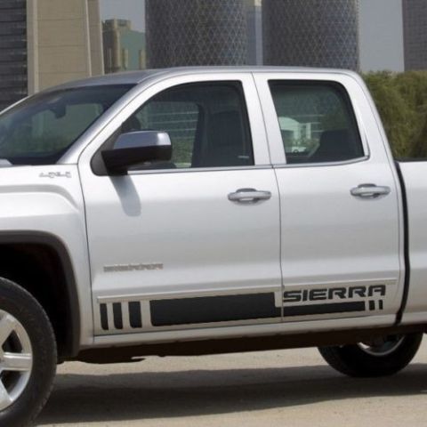 Adesivo a strisce laterali per la grafica del pannello della porta GMC Sierra
