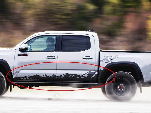Kit Adesivi Vinile per Minigonne Mountain Style per Toyota Tacoma 2004-21