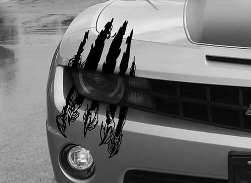 Claw Scar Mark adesivo decalcomania cofano faro graffi auto veicolo Camaro segni
