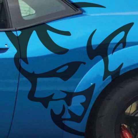 Set di Adesivi Laterali in Vinile Demon Style per Dodge Challenger