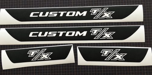CUSTOM T/X Four Piece Door Sill Set Portiera Adesivo in vinile per Dodge Charger 2006-2018