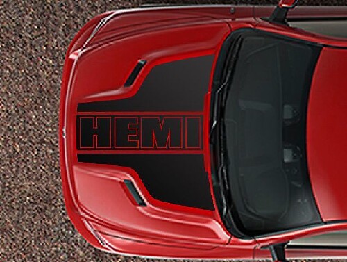 Set di Adesivi in Vinile HEMI per Cofano Dodge RAM 1500