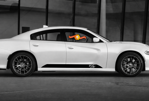 Adesivo in vinile per battitacco con striscia accentuata T/X per Dodge Charger 2015-2020