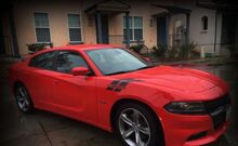 Adesivi Vinilici con Striscia Brandizzata per Parafango per Dodge Charger 2012-2018_2