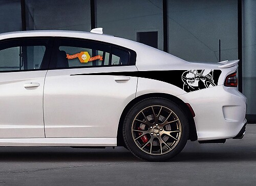 Set di adesivi in vinile Strisce posteriori Scat Pack per Dodge Charger 2015-2020