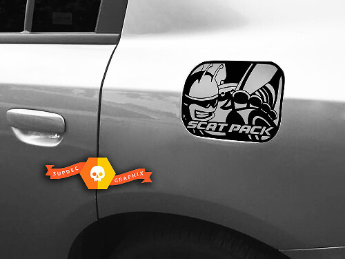 SCAT PACK Dodge Charger Gas Door Decalcomania 2018 2016 2017 SRT 392 Parte emblema distintivo Scatpack
