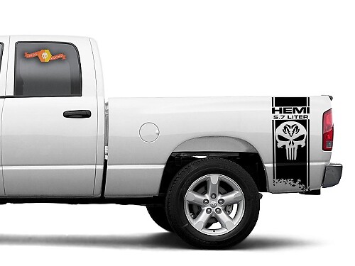 DODGE RAM HEMI 5.7L 2x DECALS per RAM 1500 2500 3500 adesivi per decalcomanie in vinile
