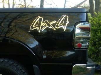 Adesivo in vinile stile grunge 4x4 per fiancata Chevrolet Silverado