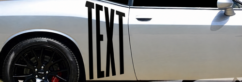 TEXT Tall Condensed Lettering Pair Portiera Adesivo in vinile per Dodge Challenger