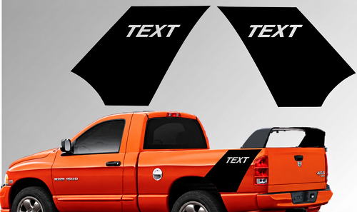 TEXT Adesivo in vinile per fiancate posteriori del cassone per Dodge Ram 1500