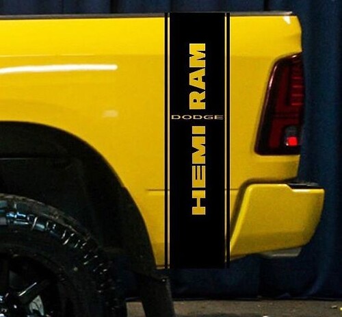 Dodge Ram 1500 RT HEMI Truck Bed Box grafico adesivo a strisce per portellone posteriore SRT10
