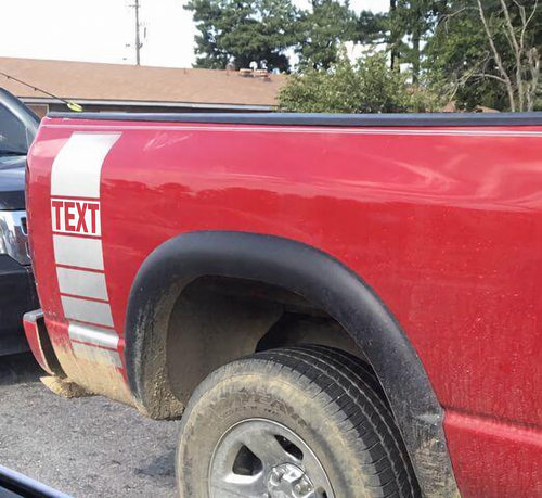 Kit di Adesivi in Vinile con Strisce Personalizzate da Corsa per il Lato Posteriore del Dodge Ram