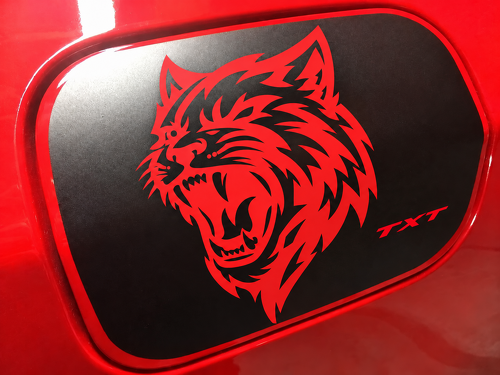 TXT Cat Head Fuel Door Overlay Parafango posteriore Adesivo in vinile per Dodge Charger — Hellcat Style
