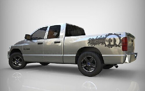 Dodge Ram 1500 2500 3500 Decalcomania in vinile Racing Sticker Stripe Hemi Mopar 5.7L DS046