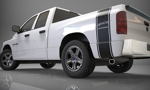 1500 2500 3500 Truck Bed Side Stripe Dodge Ram SPORT Vinyl Decal Sticker 017C
