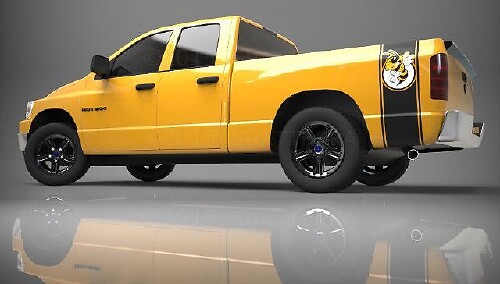 Adesivo in Vinile Righe Stile Rumble Bee per Fiancata Dodge Ram 1500