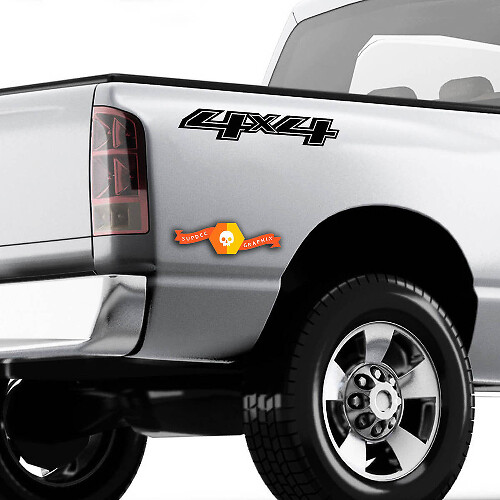 2X 2014-2020 Chevy 4x4 decalcomanie Silverado GMC Sierra camion lato letto adesivi in ​​vinile
