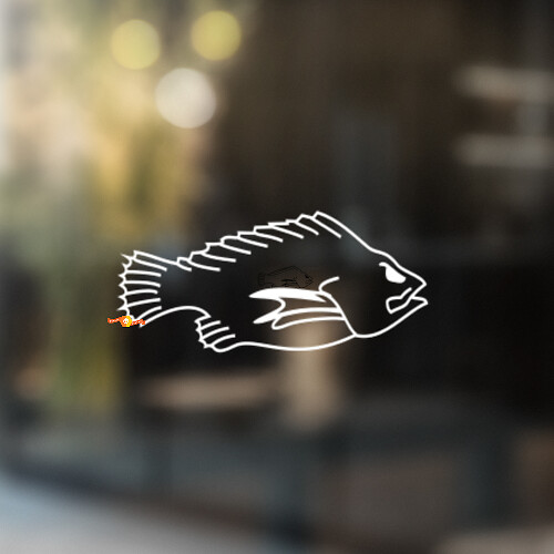 Adesivo Vinil Universale Pesce Tilapia