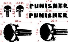 Kit di Adesivi in Vinile Teschio Punisher per Porta e Cofano per Jeep Wrangler_2