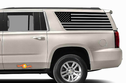 Adesivi in vinile per finestrino posteriore laterale con bandiera americana per Chevy Suburban GMC Yukon Denali XL