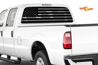 Decalcomanie Bandiera Americana Ford F250 - Adesivi Vinile Accessori Powerstroke 3rd Gen