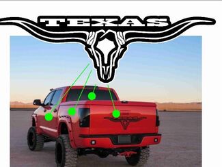 Teschio Texas Longhorn decalcomania lunotto grafico adesivi per camion inserti per portellone posteriore
